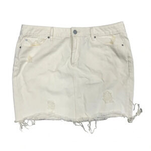 Articles of‎ Society Stacy Mini Skirt Riga Women’s 32 Distressed Off White EUC